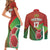 Custom Portugal Football Go Champions Couples Matching Short Sleeve Bodycon Dress and Long Sleeve Button Shirt Sporty Style