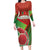 Custom Portugal Football Go Champions Family Matching Long Sleeve Bodycon Dress and Hawaiian Shirt Sporty Style