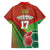 Custom Portugal Football Go Champions Family Matching Off The Shoulder Long Sleeve Dress and Hawaiian Shirt Sporty Style