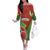 Custom Portugal Football Go Champions Family Matching Off The Shoulder Long Sleeve Dress and Hawaiian Shirt Sporty Style