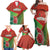 Custom Portugal Football Go Champions Family Matching Off Shoulder Maxi Dress and Hawaiian Shirt Sporty Style