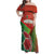 Custom Portugal Football Go Champions Family Matching Off Shoulder Maxi Dress and Hawaiian Shirt Sporty Style