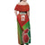 Custom Portugal Football Go Champions Family Matching Off Shoulder Maxi Dress and Hawaiian Shirt Sporty Style