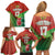 Custom Portugal Football Go Champions Family Matching Off Shoulder Short Dress and Hawaiian Shirt Sporty Style