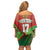 Custom Portugal Football Go Champions Family Matching Off Shoulder Short Dress and Hawaiian Shirt Sporty Style