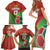 Custom Portugal Football Go Champions Family Matching Short Sleeve Bodycon Dress and Hawaiian Shirt Sporty Style