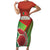 Custom Portugal Football Go Champions Family Matching Short Sleeve Bodycon Dress and Hawaiian Shirt Sporty Style