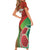 Custom Portugal Football Go Champions Family Matching Short Sleeve Bodycon Dress and Hawaiian Shirt Sporty Style