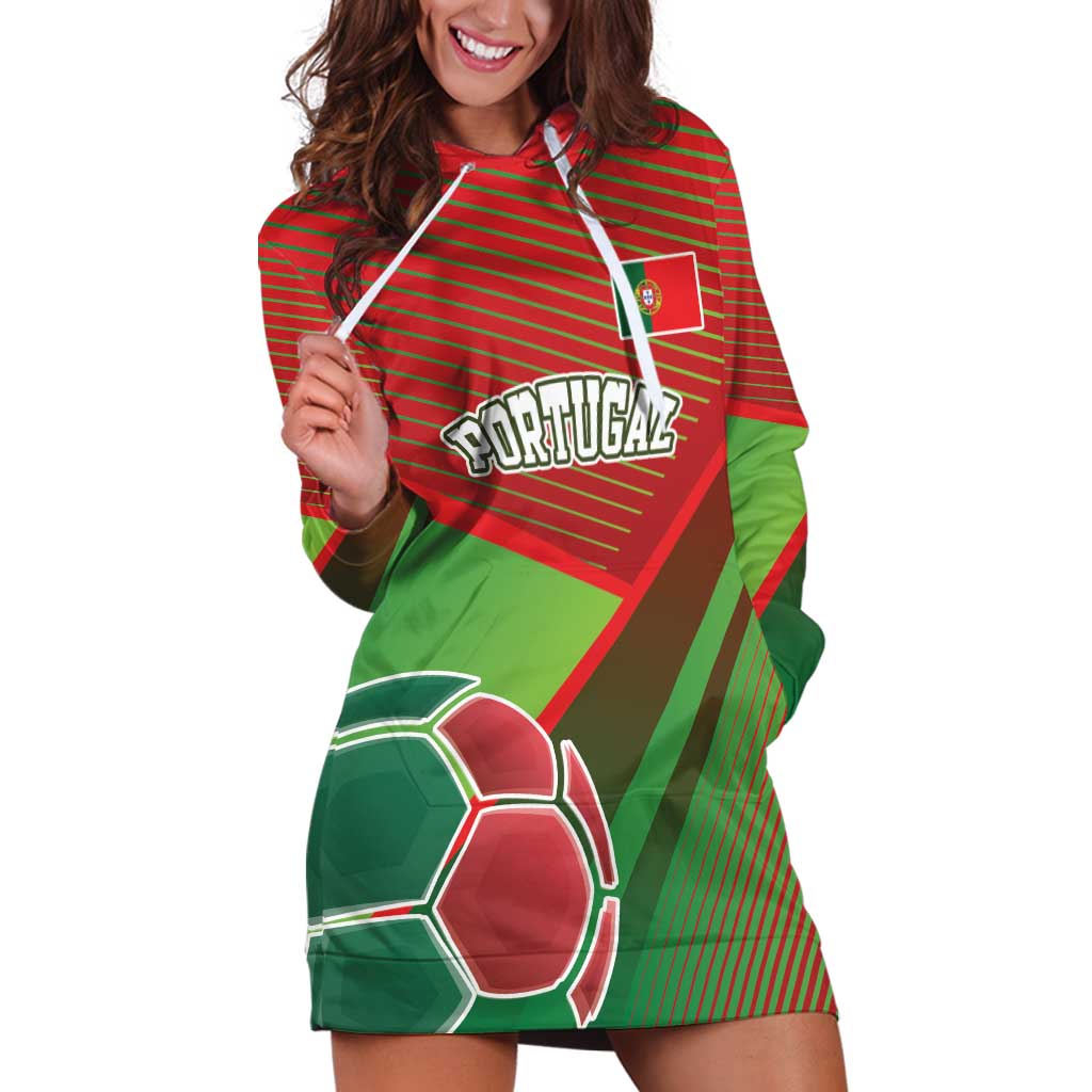 Custom Portugal Football Go Champions Hoodie Dress Sporty Style