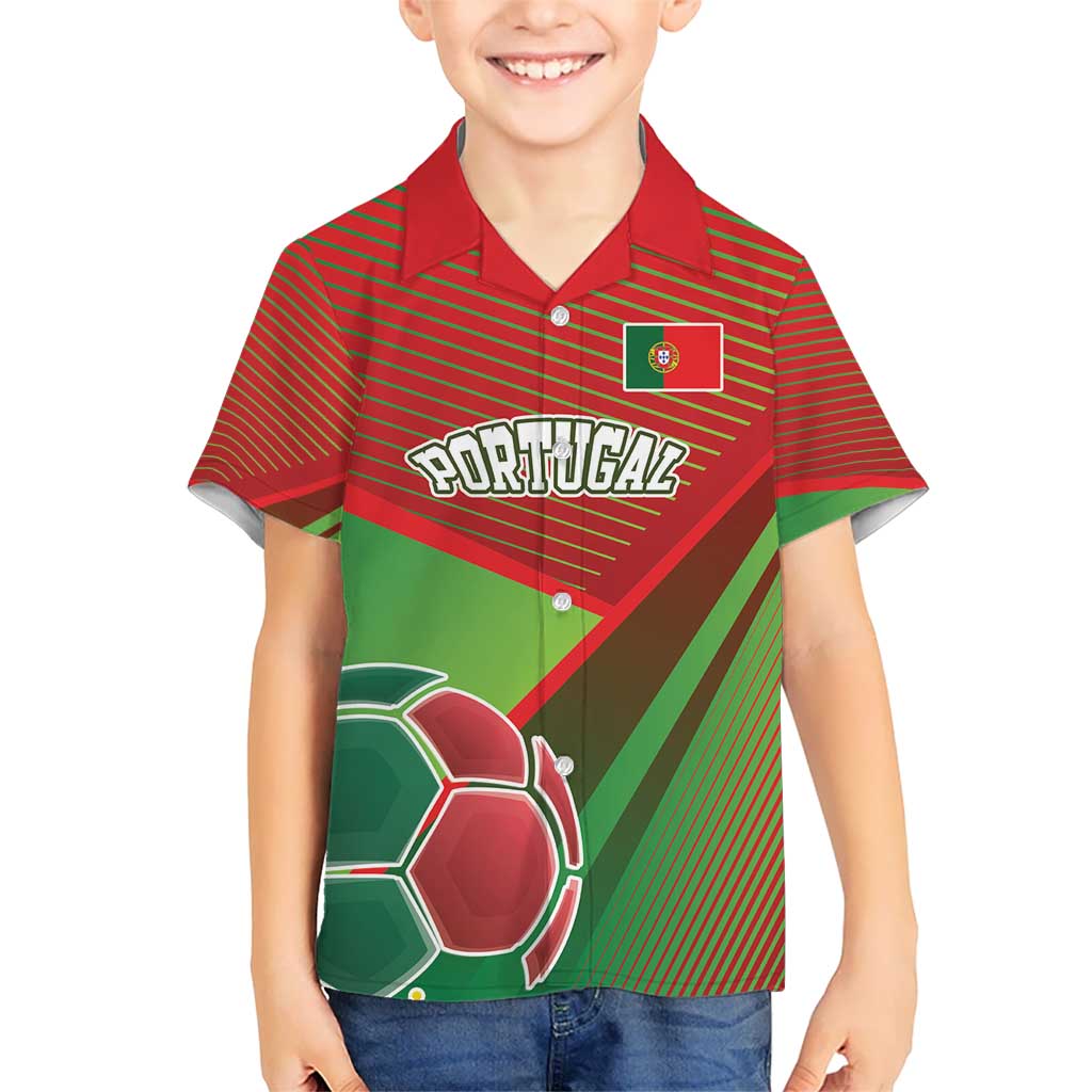 Custom Portugal Football Go Champions Kid Hawaiian Shirt Sporty Style