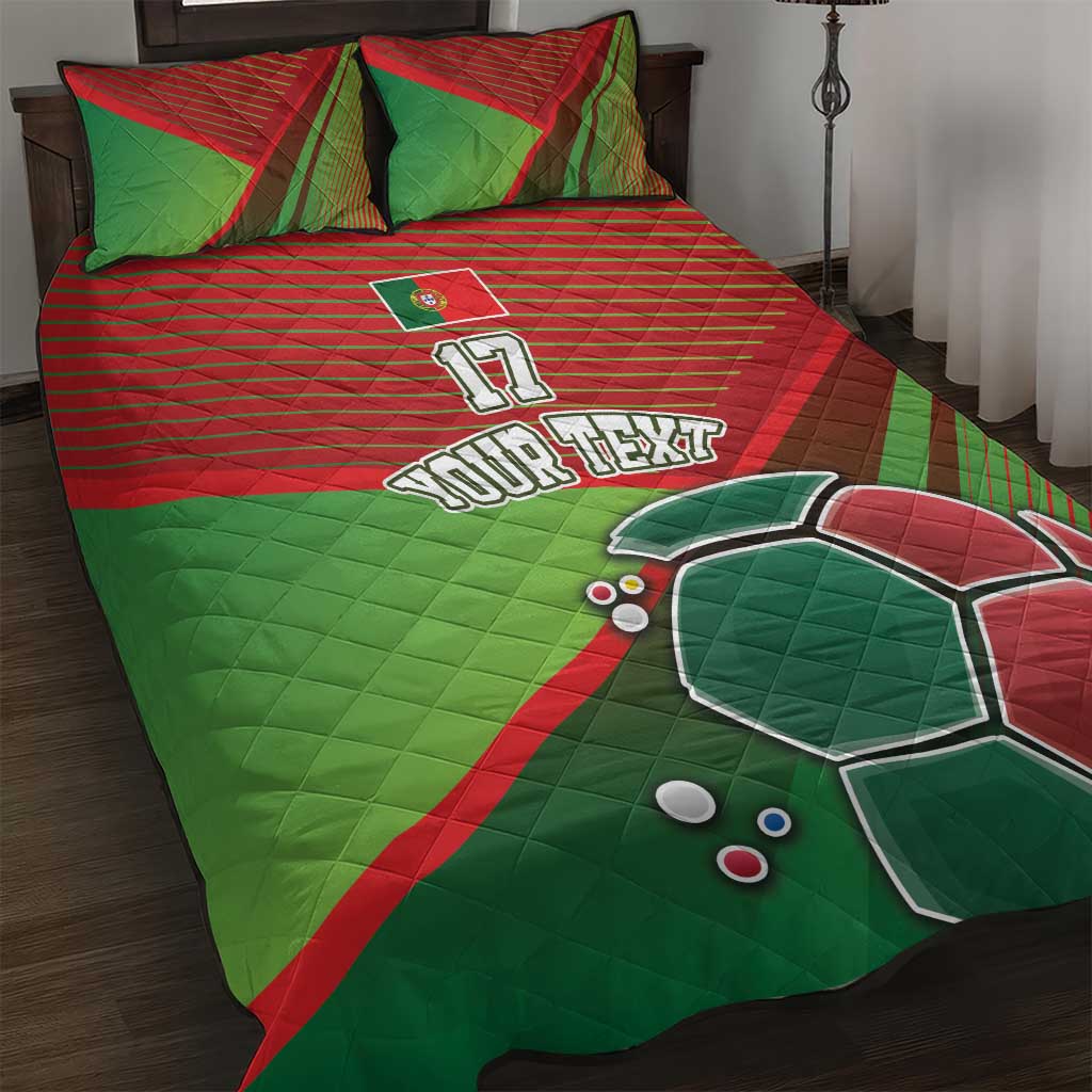 Custom Portugal Football Go Champions Quilt Bed Set Sporty Style