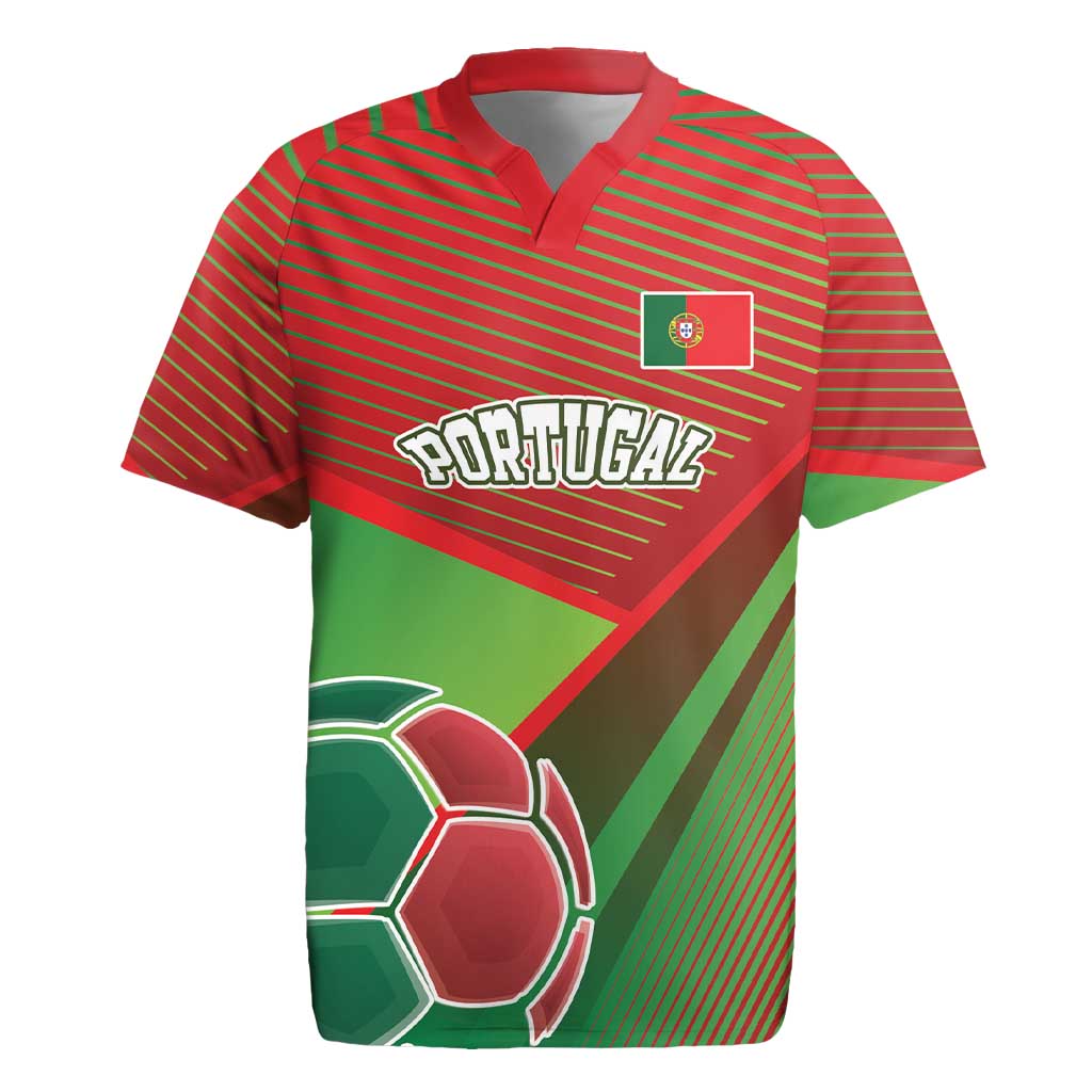 Custom Portugal Football Go Champions Rugby Jersey Sporty Style