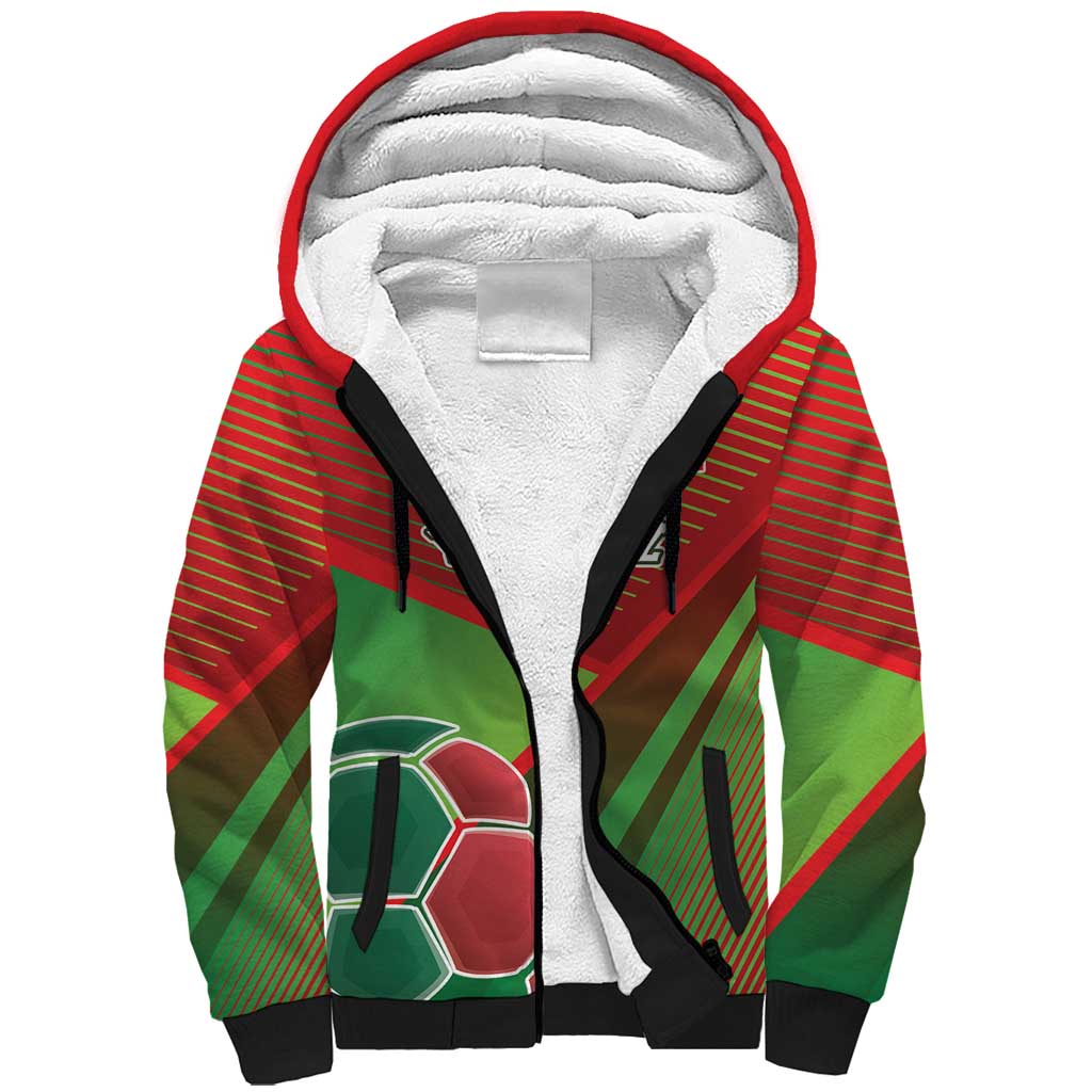 Custom Portugal Football Go Champions Sherpa Hoodie Sporty Style