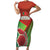 Custom Portugal Football Go Champions Short Sleeve Bodycon Dress Sporty Style