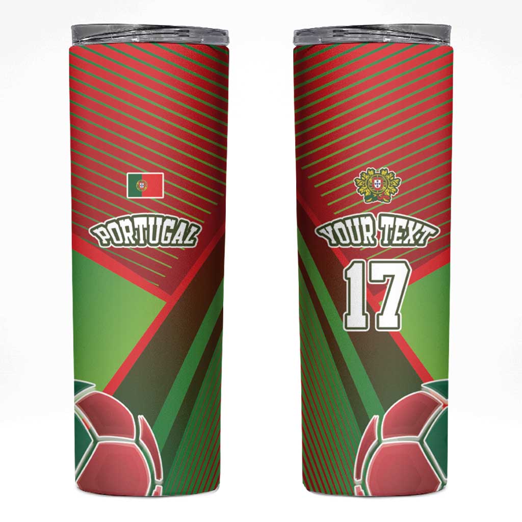 Custom Portugal Football Go Champions Skinny Tumbler Sporty Style