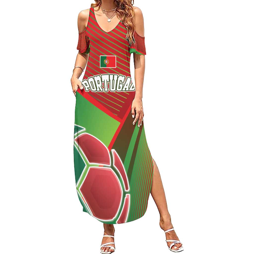 Custom Portugal Football Go Champions Summer Maxi Dress Sporty Style