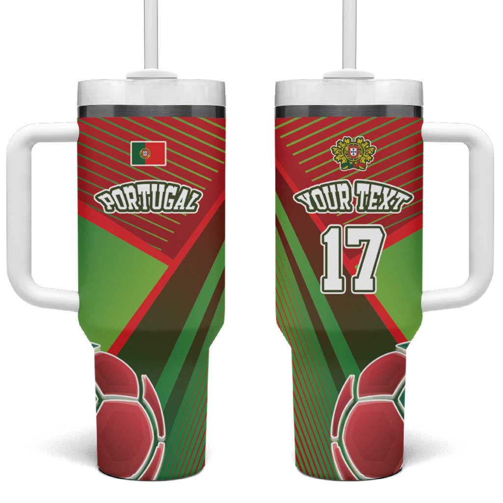 Custom Portugal Football Go Champions Tumbler With Handle Sporty Style