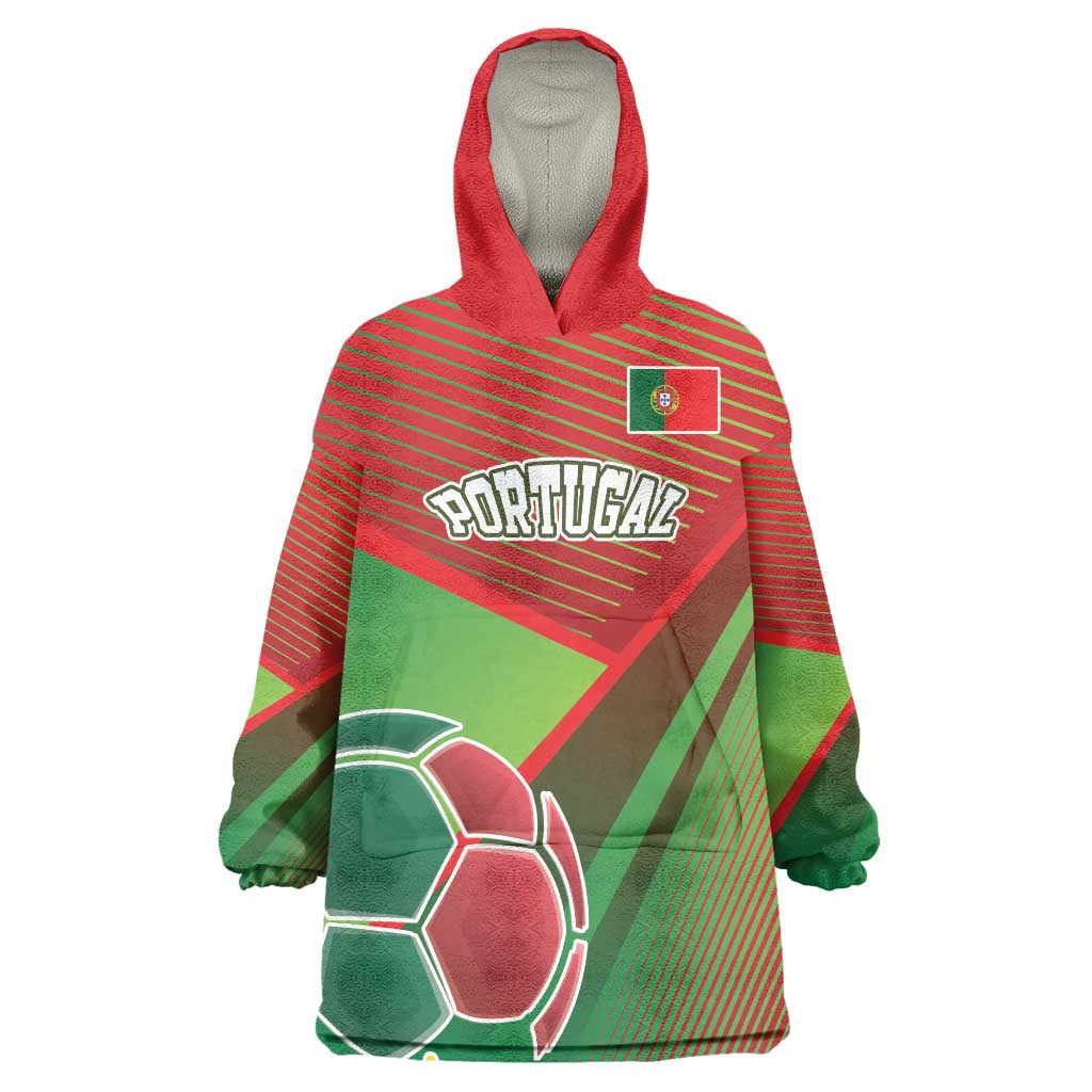 Custom Portugal Football Go Champions Wearable Blanket Hoodie Sporty Style