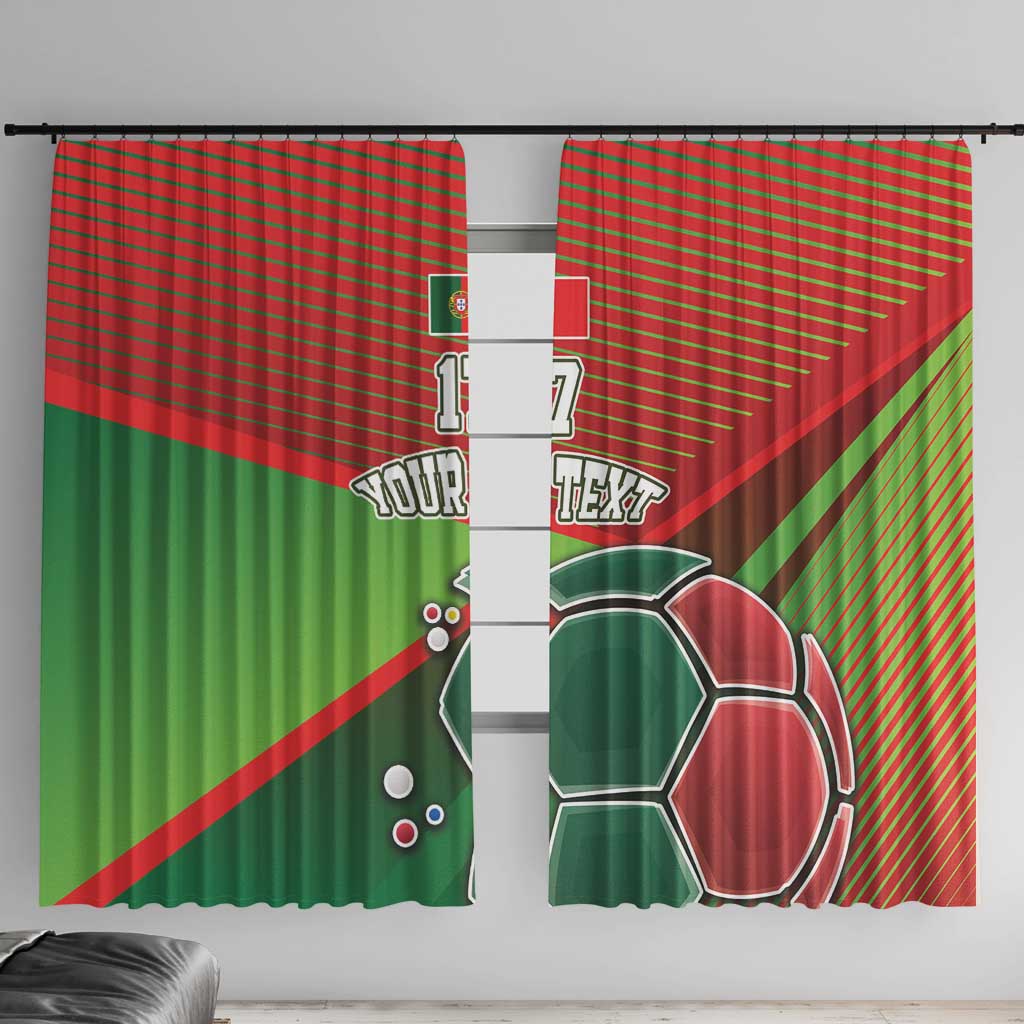 Custom Portugal Football Go Champions Window Curtain Sporty Style