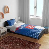 Personalized Slovakia Coat of Arms Bedding Set Map Flag Style