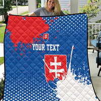 Personalized Slovakia Coat of Arms Quilt Map Flag Style