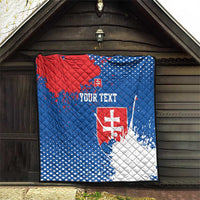 Personalized Slovakia Coat of Arms Quilt Map Flag Style