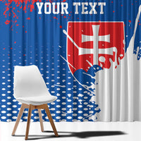 Personalized Slovakia Coat of Arms Window Curtain Map Flag Style
