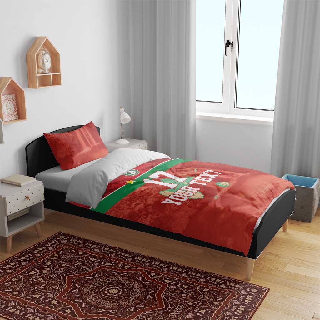 Custom Guadelope Football Bedding Set Basse Terre Red Style