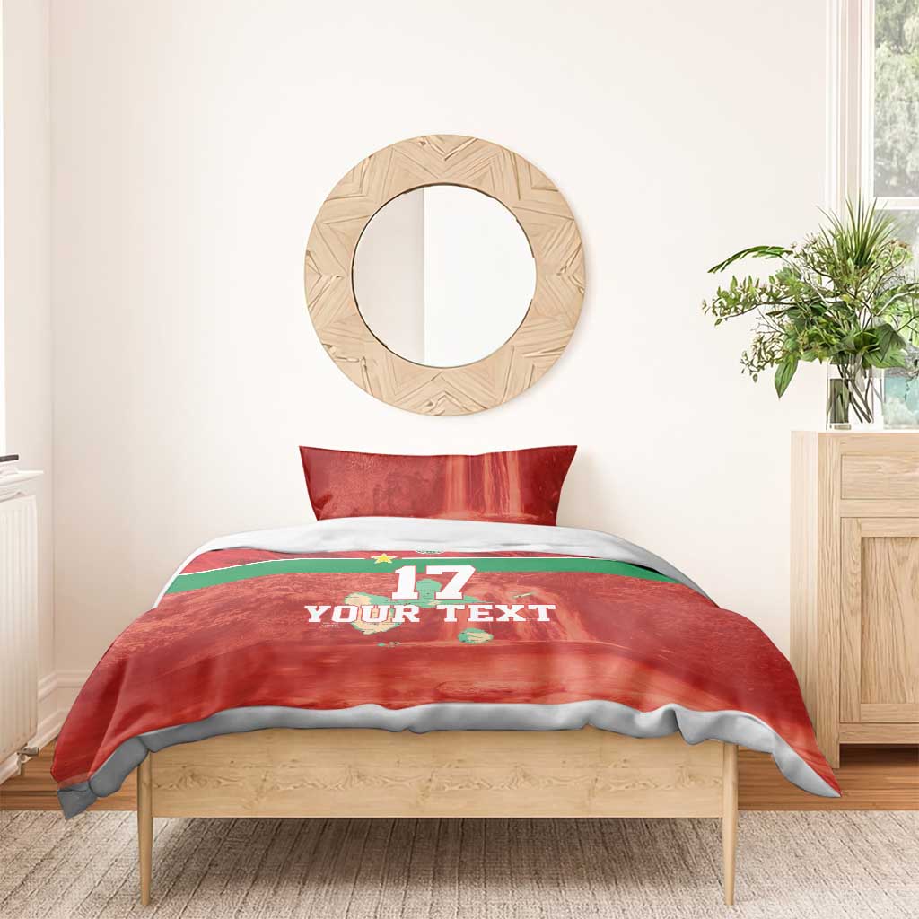 Custom Guadelope Football Bedding Set Basse Terre Red Style
