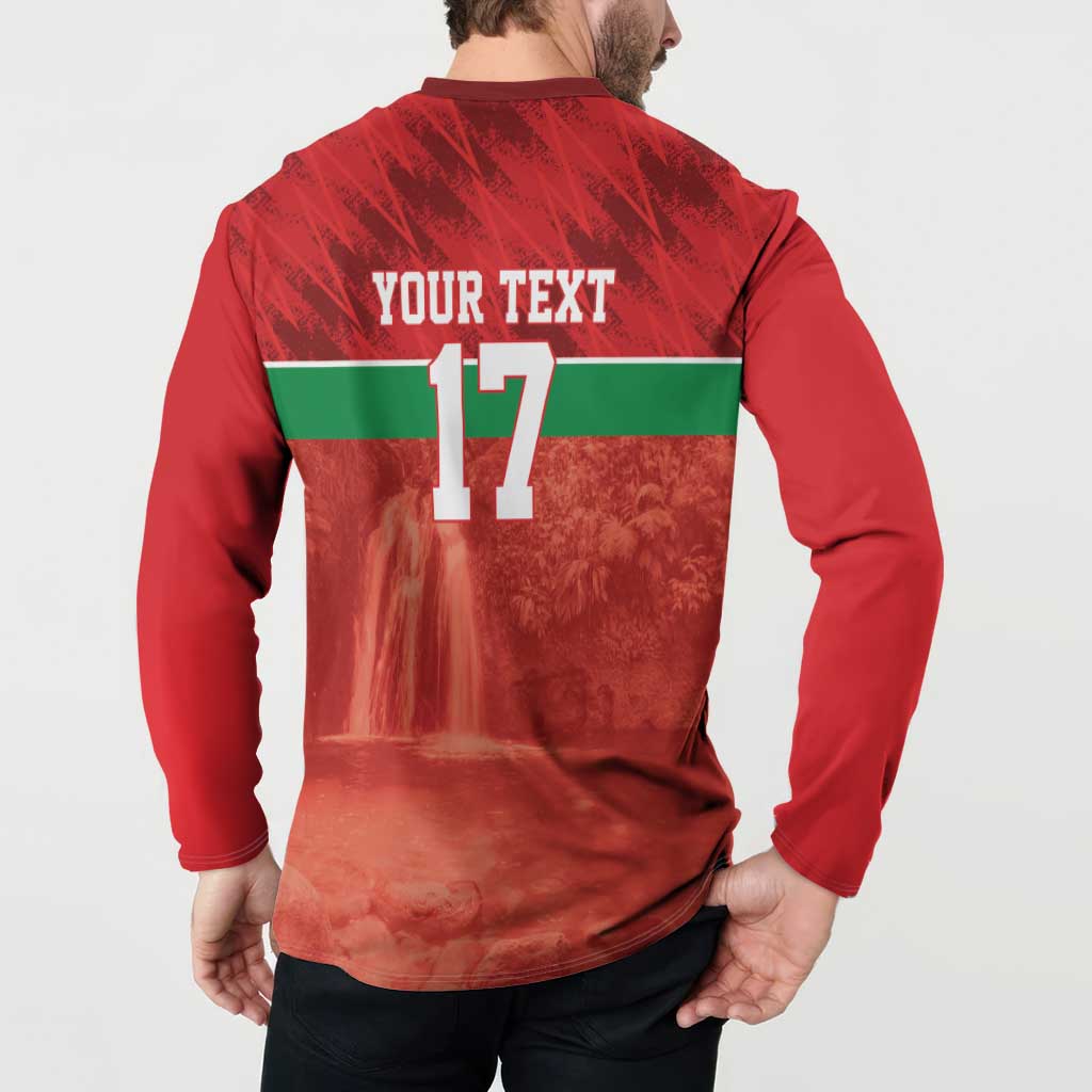 Custom Guadelope Football Button Sweatshirt Basse Terre Red Style