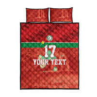 Custom Guadelope Football Quilt Bed Set Basse Terre Red Style