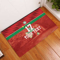 Custom Guadelope Football Rubber Doormat Basse Terre Red Style