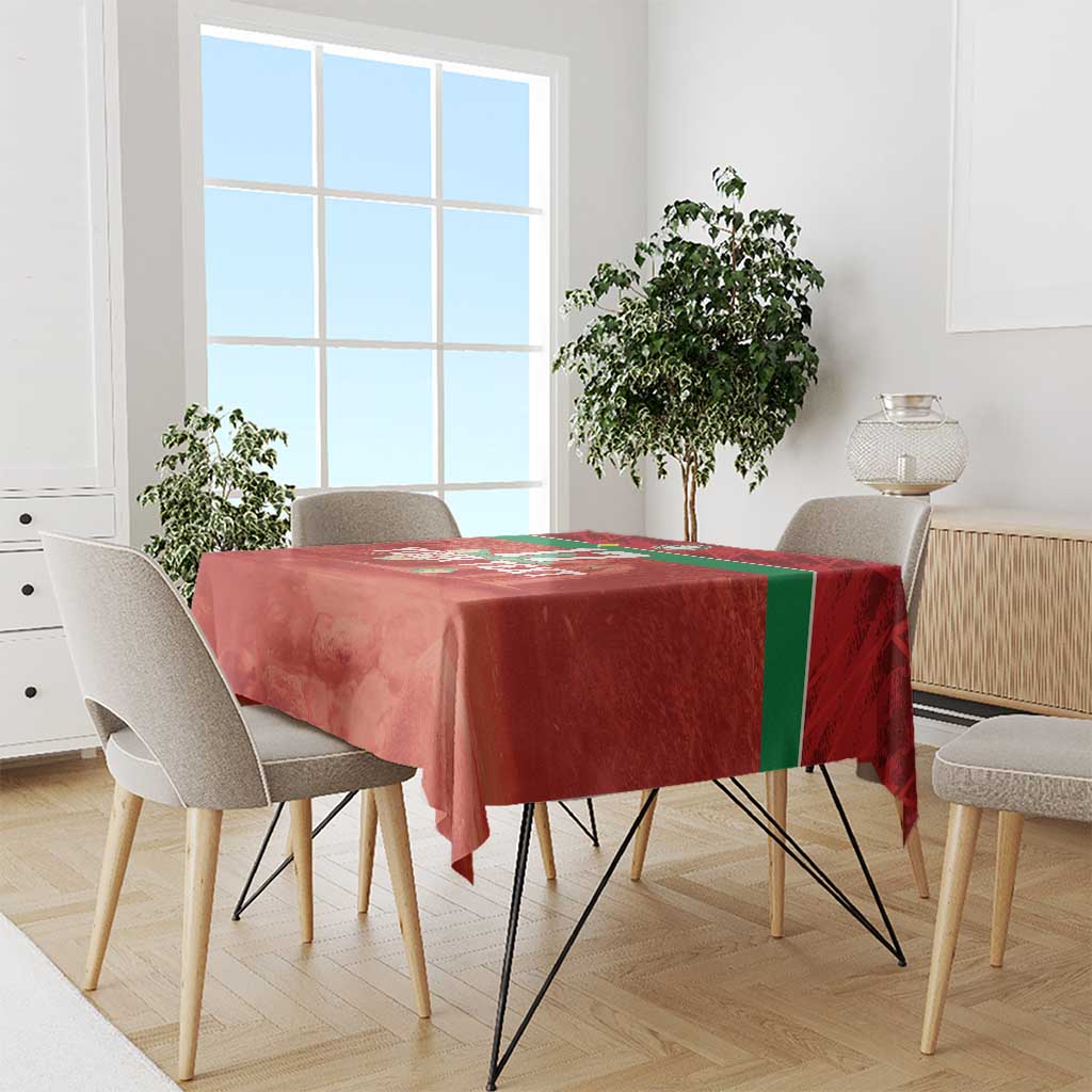 Custom Guadelope Football Tablecloth Basse Terre Red Style