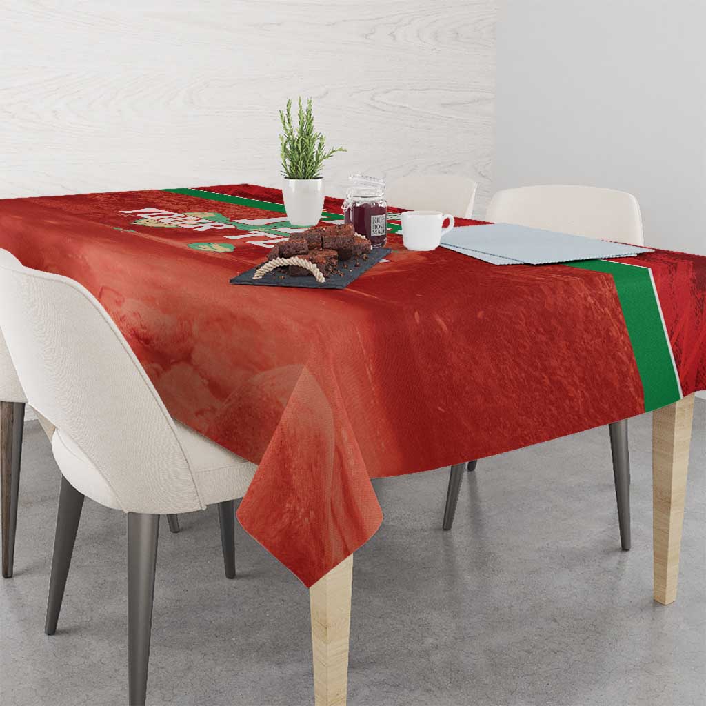 Custom Guadelope Football Tablecloth Basse Terre Red Style