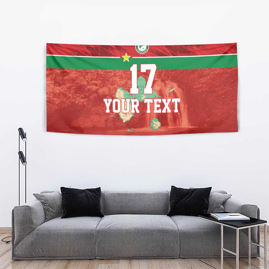Custom Guadelope Football Tapestry Basse Terre Red Style