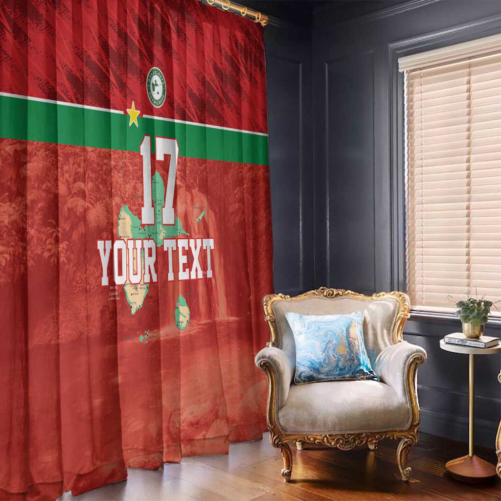 Custom Guadelope Football Window Curtain Basse Terre Red Style