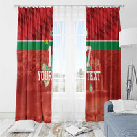 Custom Guadelope Football Window Curtain Basse Terre Red Style