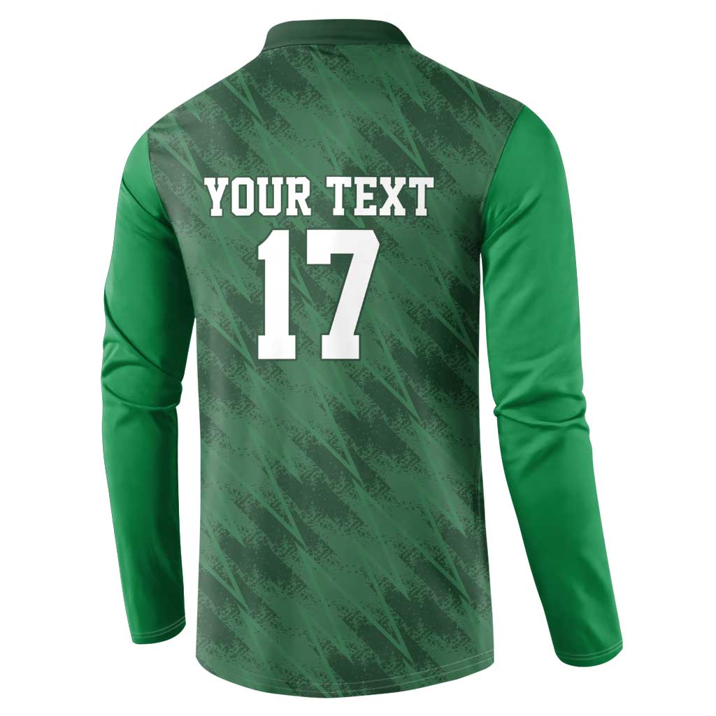 Custom Guadelope Football Button Sweatshirt Basse Terre Green Style