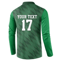 Custom Guadelope Football Button Sweatshirt Basse Terre Green Style