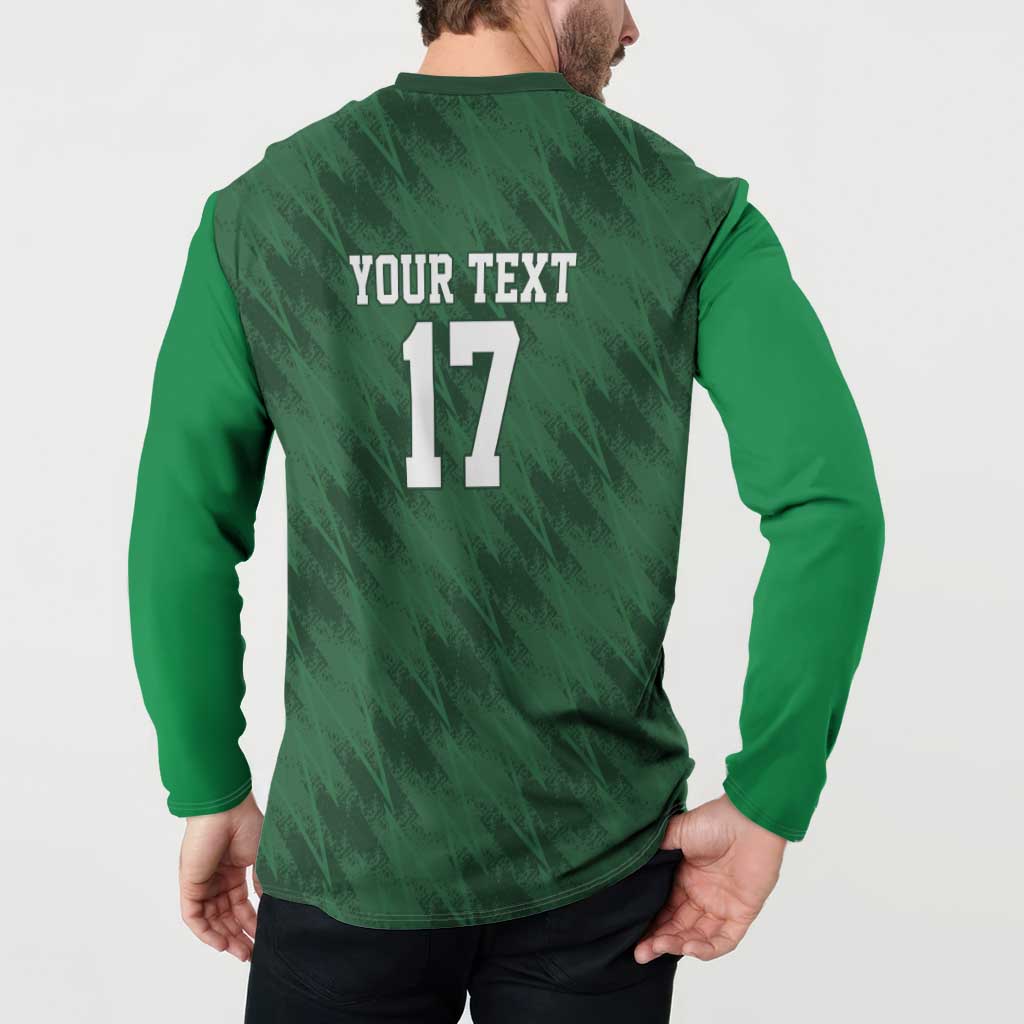Custom Guadelope Football Button Sweatshirt Basse Terre Green Style