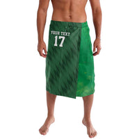Green lavalava skirt with YOUR TEXT and #17