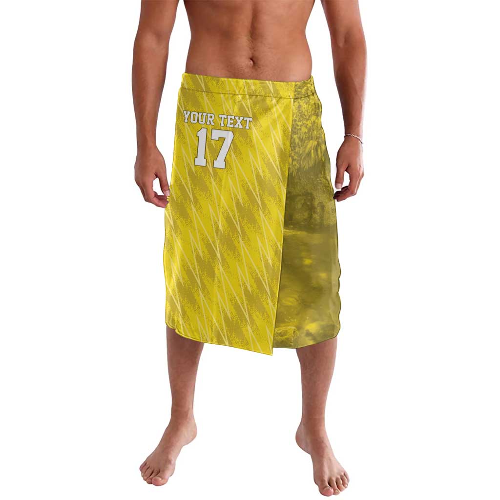 Custom Guadelope Football Lavalava Basse Terre Yellow Style
