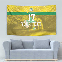 Custom Guadelope Football Tapestry Basse Terre Yellow Style