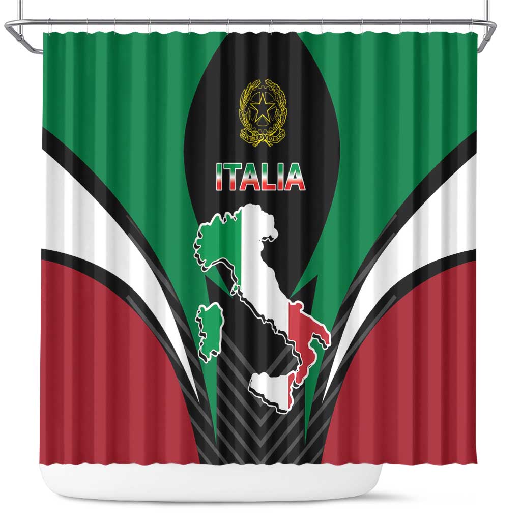 Italian Republic Shower Curtain Simple Coat of Arms