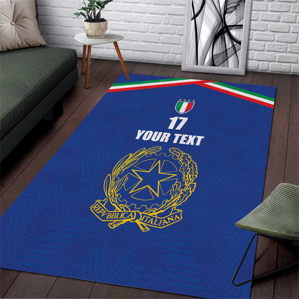 Italian Football Custom Area Rug Sporty Style