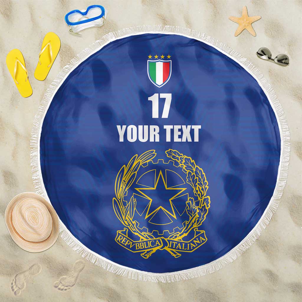 Italian Football Custom Beach Blanket Sporty Style