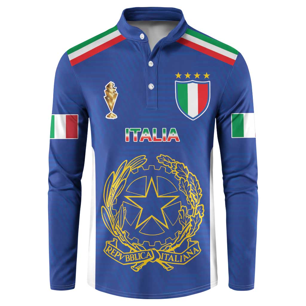 Italian Football Custom Button Sweatshirt Sporty Style