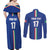 Italian Football Custom Couples Matching Off Shoulder Maxi Dress and Long Sleeve Button Shirt Sporty Style