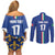 Italian Football Custom Couples Matching Off Shoulder Short Dress and Long Sleeve Button Shirt Sporty Style