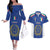 Italian Football Custom Couples Matching Off The Shoulder Long Sleeve Dress and Hawaiian Shirt Sporty Style